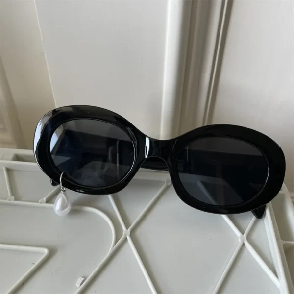 FLCLGS000012 Pearl Earrings Sunglasses High-End Trendy Unique Sun Glasses