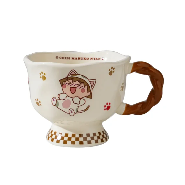 FLCLCPMG0050 Chibi Maruko-chan Ceramic Mug Cute Cartoon Coffee Cup