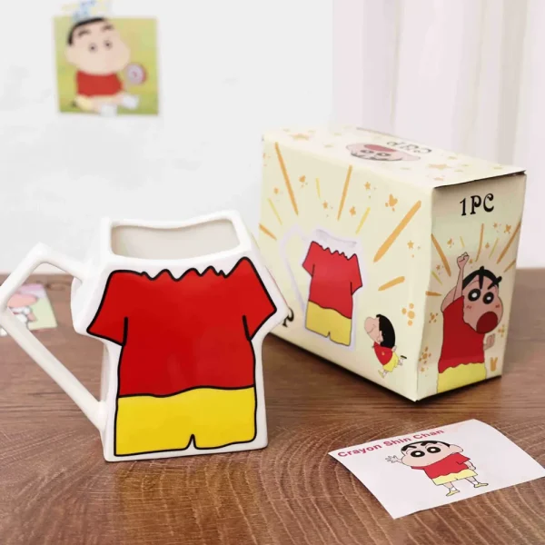 Crayon Shin-chan Shirt Design Mug Cute Cartoon Water Cup