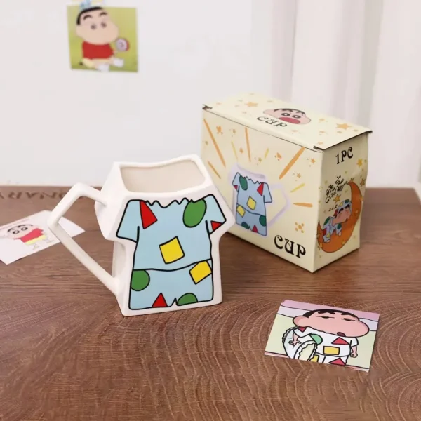 Crayon Shin-chan Shirt Design Mug Cute Cartoon Water Cup