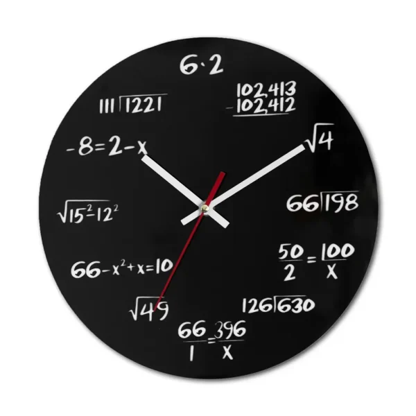 FLCLCK000037 Creative Math Formula Wall Clock Living Room Decorative Clock