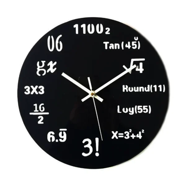 FLCLCK000038 Creative Math Formula Wall Clock Living Room Decorative Clock