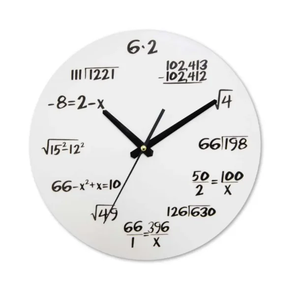 FLCLCK000039 Creative Math Formula Wall Clock Living Room Decorative Clock