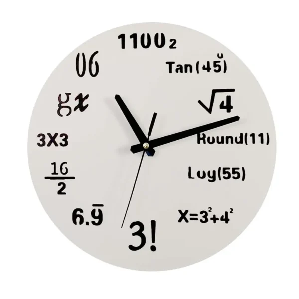 FLCLCK000040 Creative Math Formula Wall Clock Living Room Decorative Clock