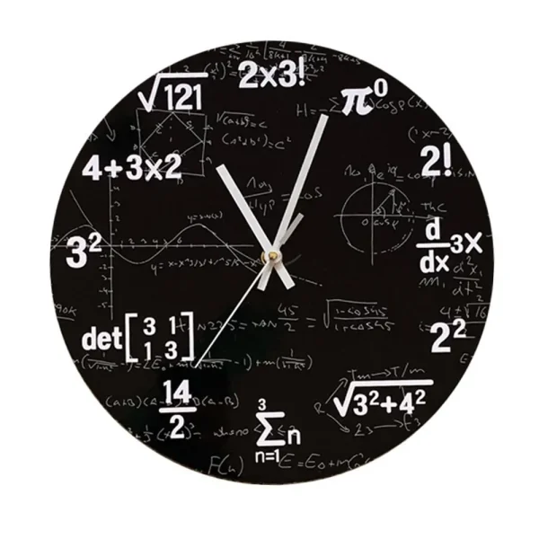 FLCLCK000041 Creative Math Formula Wall Clock Living Room Decorative Clock