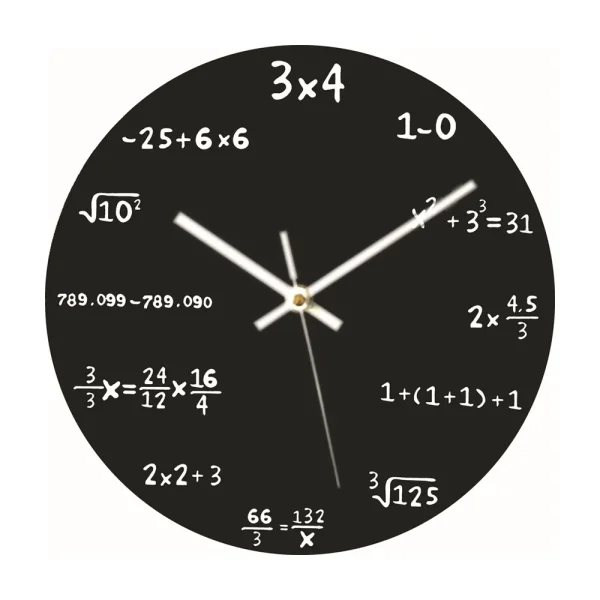 FLCLCK000042 Creative Math Formula Wall Clock Living Room Decorative Clock