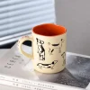 FLCLCPMG0056 Cute Cat and Dog Doodle Mug Creative Handmade Coffee Cup Gift