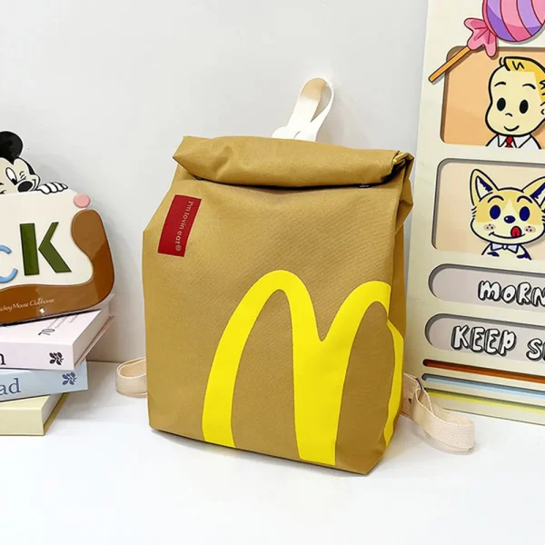 McDonald's Paper Bag Large Capacity Backpack Shoulder Bag