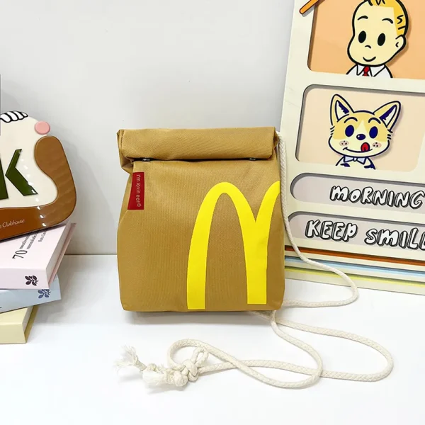 McDonald's Paper Bag Large Capacity Backpack Shoulder Bag