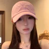FLCAHH000014 Bowknot Embroidered Baseball Cap Unique Niche Snapback Hat Pink