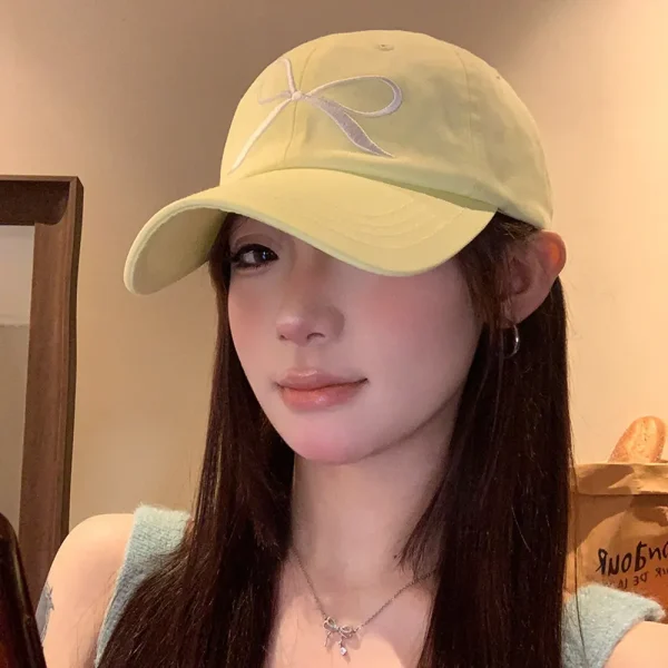FLCAHH000015 Bowknot Embroidered Baseball Cap Unique Niche Snapback Hat