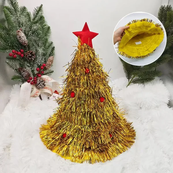 Christmas Tree Shaped Hat Christmas Gift Decorations Props