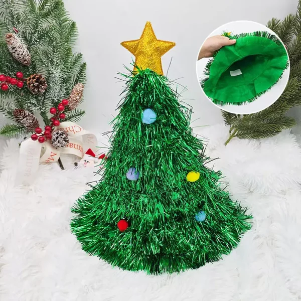 Christmas Tree Shaped Hat Christmas Gift Decorations Props