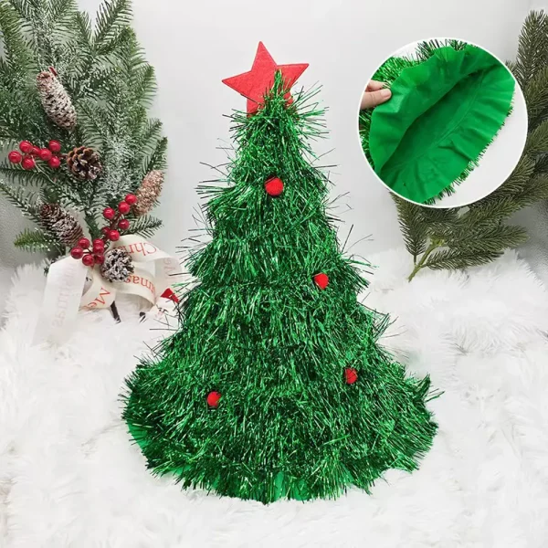 Christmas Tree Shaped Hat Christmas Gift Decorations Props