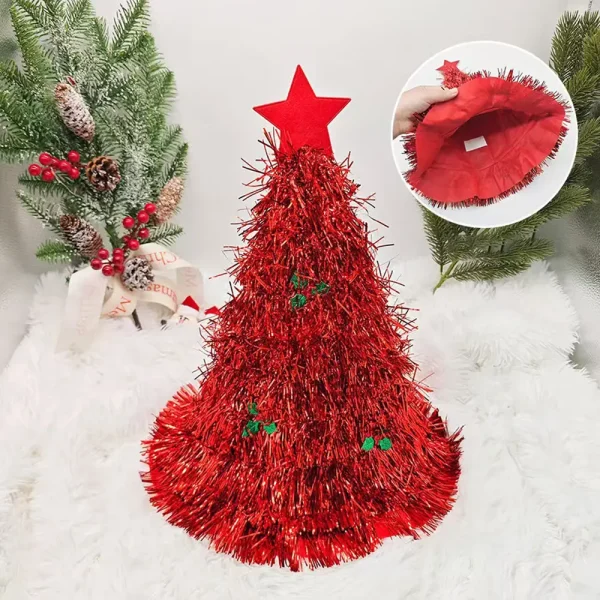 Christmas Tree Shaped Hat Christmas Gift Decorations Props